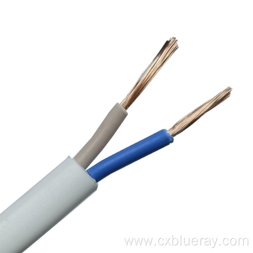 Low Voltage 2x0.5mm2 RVV flat cable 60227 IEC 52 300/300V PVC cable